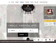 Tablet Screenshot of hoteldelabeille.com